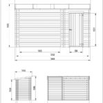 Holzunterstand mit Lager 118 x 214 cm + 118 x 93 cm Holzunterstand mit Lager 118 x 214 cm + 118 x 93 cm – Bild 2