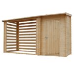 Holzunterstand mit Lager 118 x 214 cm + 118 x 93 cm Holzunterstand mit Lager 118 x 214 cm + 118 x 93 cm