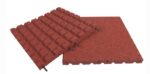 Gummiplatte 1x1m rot - Dicke 30mm - Fallhöhe 0