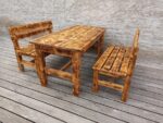 Holzbank Zuzana 120 x 53,5 x 88 cm - mit Opal mit Opal – Bild 3