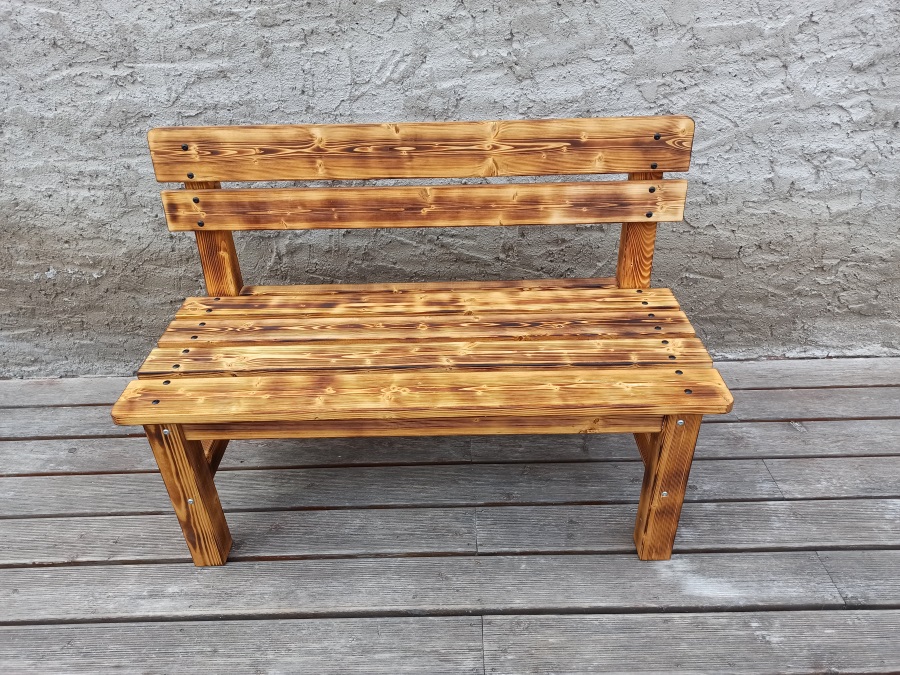 s-opalem Holzbank Zuzana 120 x 53
