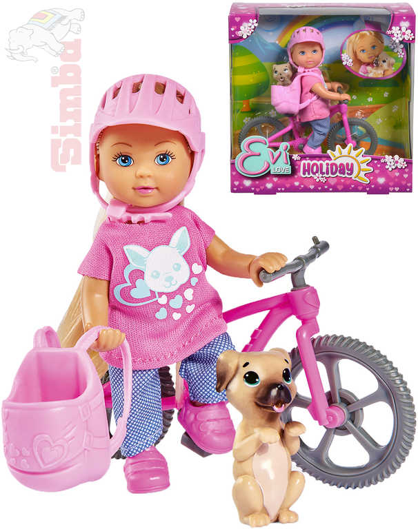 simba-panenka-evicka-12cm-set-s-kolem-a-doplnky-v-krabici-evi-love SIMBA Evička Puppe 12cm Set mit Fahrrad und Zubehör in Box Evi Love SIMBA Evička Puppe 12cm Set mit Fahrrad und Zubehör in Box Evi Love