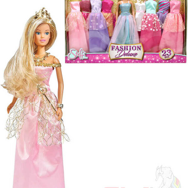 SIMBA Steffi Puppenset mit Abendkleid und Zubehör 23tlg. Deluxe SIMBA Steffi Puppenset mit Abendkleid und Zubehör 23tlg. Deluxe