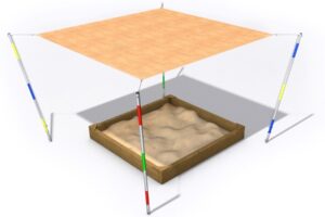 Sichtschutz für Sandkasten 3x3 m Sichtschutz für Sandkasten 3x3 m