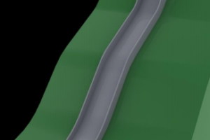 Offroad-Edelstahlrutsche 50 cm breit - mit 2