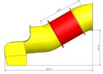 5 m - für Anbauhöhe 1 m Toboggan gerade 2