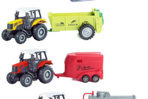 Ackerschlepper Metall 23cm Set mit Anhänger rückwärts 4 Typen Ackerschlepper Metall 23cm Set mit Anhänger rückwärts 4 Typen