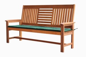 SEREMBAN Gartenbank aus Holz mit Kissen .