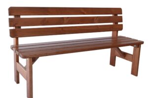 VIKING Gartenbank aus lackiertem Holz - 180 cm .