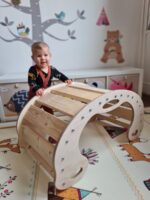 Mehrzweck Montessori Schaukel aus Holz . – Bild 7