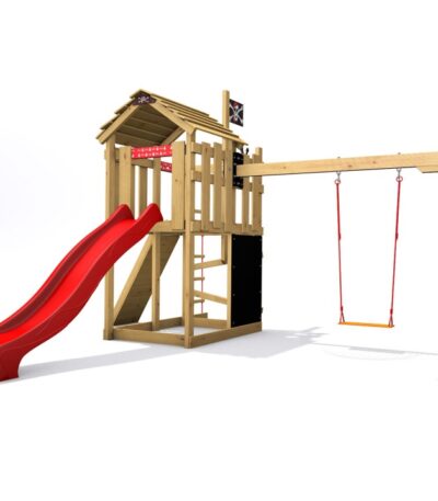 Spielplatz Monkey's Home Kleiner Pirat MAD mit roter Rutsche .
