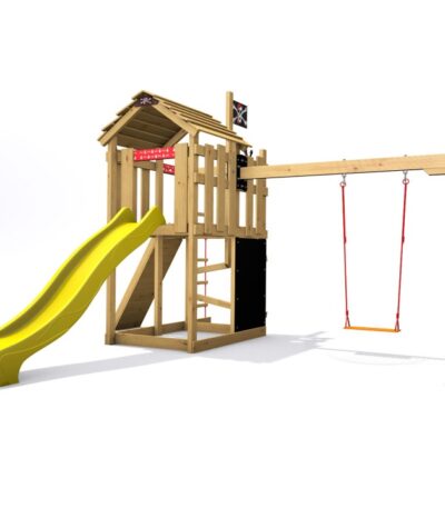 Spielplatz Monkey's Home Kleiner Pirat MAD mit gelber Rutsche .