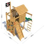Spielplatz Monkey's Home Kleiner Pirat JOE mit roter Rutsche . – Bild 6