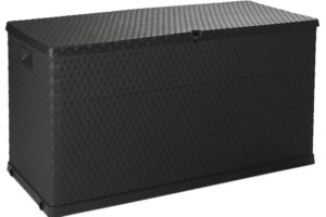 RATTAN Kunststoff-Gartenbox 420 L - graphit .