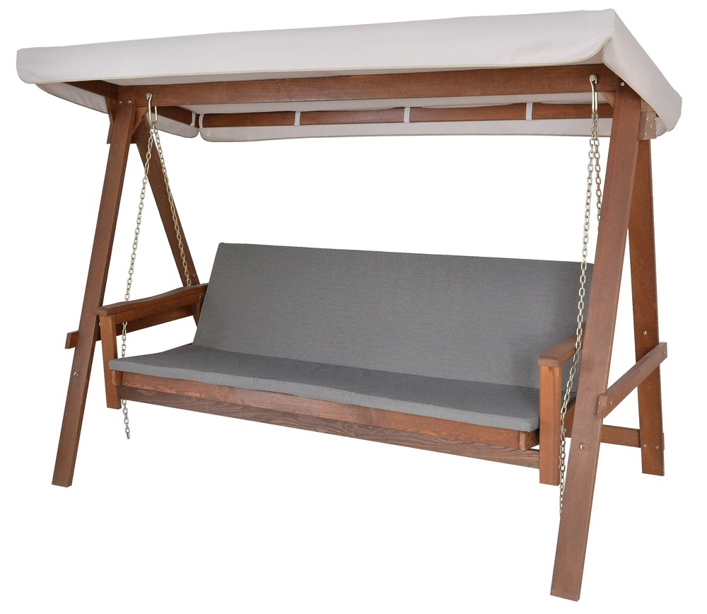 unnamed-file ADELAIDA Gartenschaukel aus Holz - taupe .