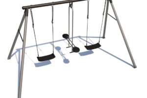 Kinder-Gartenschaukel Metall CanCan Classic SILVER .