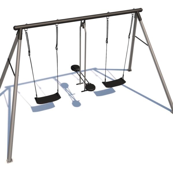 Kinder-Gartenschaukel Metall CanCan Classic SILVER .