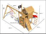 Spielplatz Monkey's Home Kleiner Pirat JIM mit gelber Rutsche ... – Bild 5