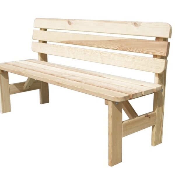 VIKING Gartenbank aus Holz NATURAL - 180 cm .