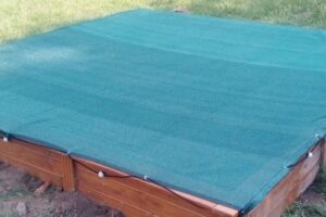 SALE: Netz für achteckigen Sandkasten - Raschel mit Gummirolle 6