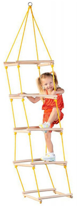 WOODY WOODY Kinder-Seilkleinleiter quadratisch 40x40x195cm zum Hängen WOODY WOODY Kinder-Seilkleinleiter quadratisch 40x40x195cm zum Hängen