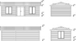 GARTENHAUS Anna 26,8 + 1,9 m2 770x400 cm – Bild 4