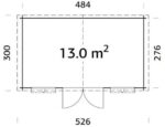 9 m2 504 x 296 cm dick 28 mm