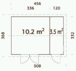 5 m2 456 x 332 cm .: Dicke 18 + 70 mm
