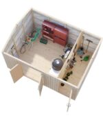 GARTENHAUS Olaf 13,5 m2 456 x 332 cm .: Dicke 18 + 70 mm – Bild 5