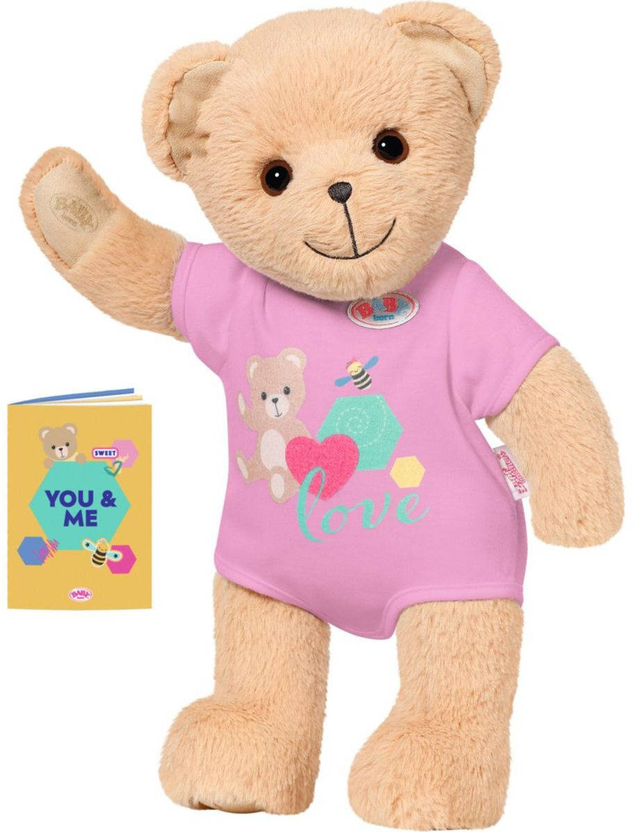 zapf-baby-born-medvidek-ruzovy-v-oblecku ZAPF BABY BORN Teddybär rosa im Outfit ZAPF BABY BORN Teddybär rosa im Outfit