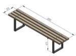 Affenbank ohne Rückenlehne - mit Metallkonstruktion Affenbank ohne Rückenlehne - mit Metallkonstruktion – Bild 2