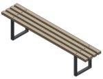 Affenbank ohne Rückenlehne - mit Metallkonstruktion Affenbank ohne Rückenlehne - mit Metallkonstruktion