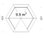 9 m2 Durchmesser 337 cm