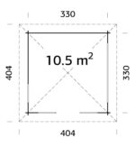 5 m2 (350cm x 350cm) 28mm dick
