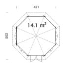 1 m2 (Durchmesser 421) Dicke 44mm