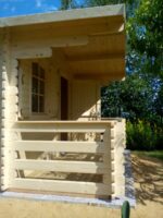 GARTENHAUS Emma 10,4 + 4,2 m2 (350cm x 350cm/480cm) Dicke 34mm – Bild 7